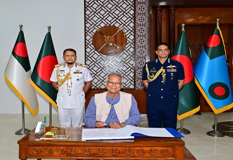 নৌবাহিনী ও বিমান বাহিনীর নির্বাচনী পর্ষদ-২০২৫ উদ্বোধন করলেন প্রধান উপদেষ্টা ইউনূস