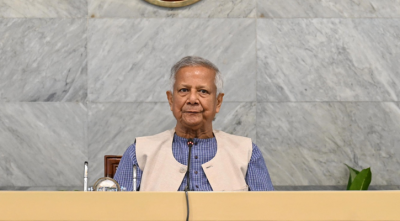 জুলাই ঘোষণাপত্র পাঠ অনুষ্ঠানে প্রধান উপদেষ্টা মুহাম্মদ ইউনূস