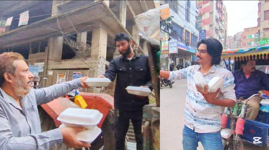 কাজী ফাউন্ডেশন এর উদ্যোগে রোজাদারদের মাঝে ইফতার বিতরণ